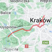 Mapa Kraków - Tyniec z fotelikiem